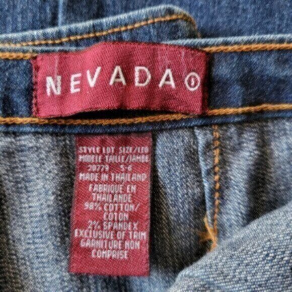 Vintage Y2K Wide Leg Western Denim Jeans Sz 8-9 - Picture 4 of 6